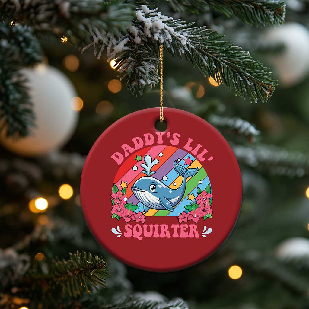 Funny Daddy's Lil Squirter Inappropriate Embarrassing Christmas Ornament - Wonder Print Shop