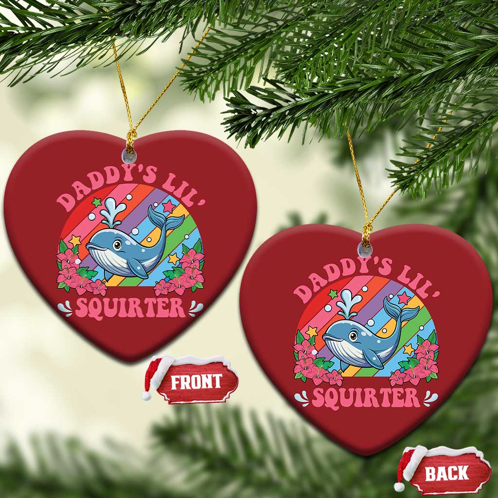 Funny Daddy's Lil Squirter Inappropriate Embarrassing Christmas Ornament - Wonder Print Shop