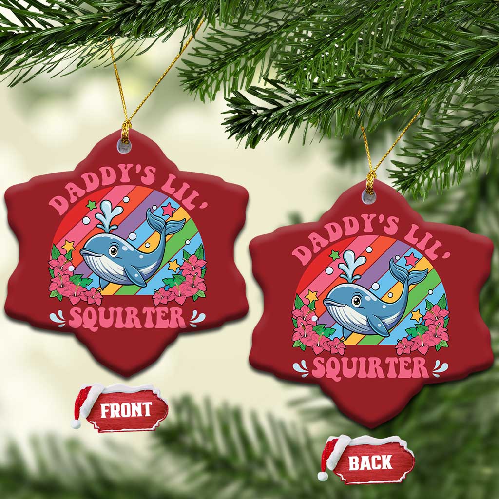 Funny Daddy's Lil Squirter Inappropriate Embarrassing Christmas Ornament - Wonder Print Shop