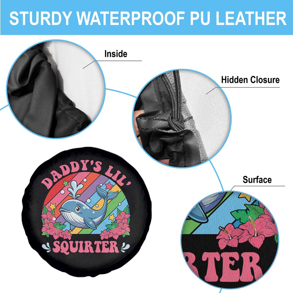 Funny Daddy's Lil Squirter Inappropriate Embarrassing Spare Tire Cover - Wonder Print Shop