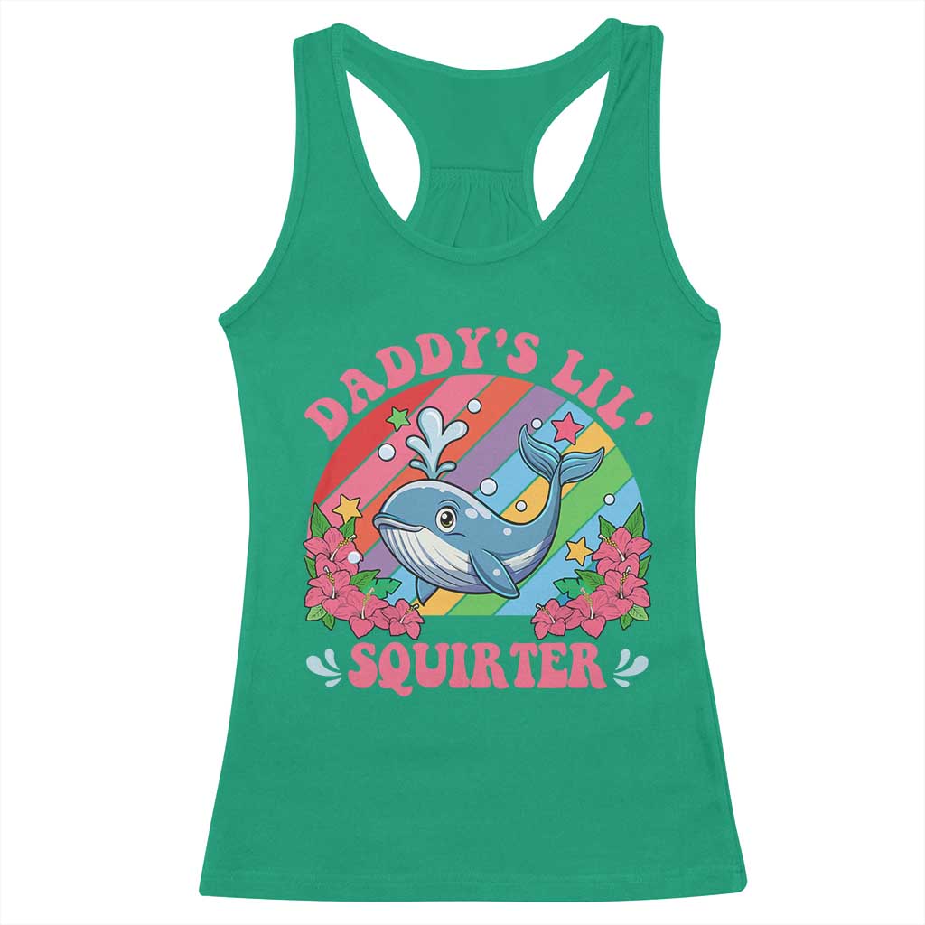 Funny Daddy's Lil Squirter Inappropriate Embarrassing Racerback Tank Top - Wonder Print Shop