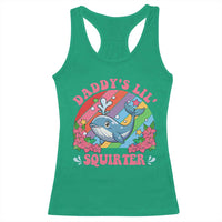 Funny Daddy's Lil Squirter Inappropriate Embarrassing Racerback Tank Top - Wonder Print Shop