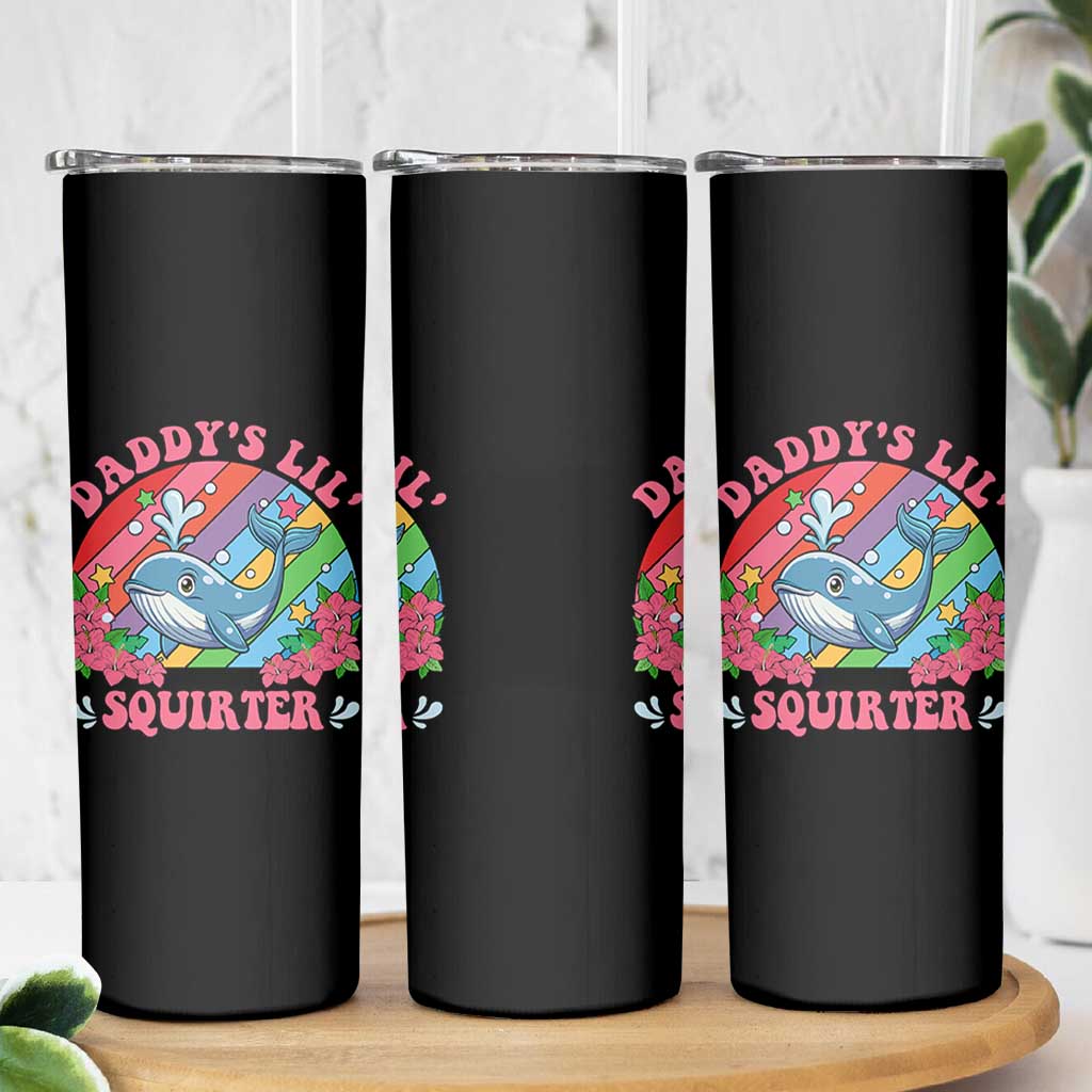 Funny Daddy's Lil Squirter Inappropriate Embarrassing Skinny Tumbler - Wonder Print Shop