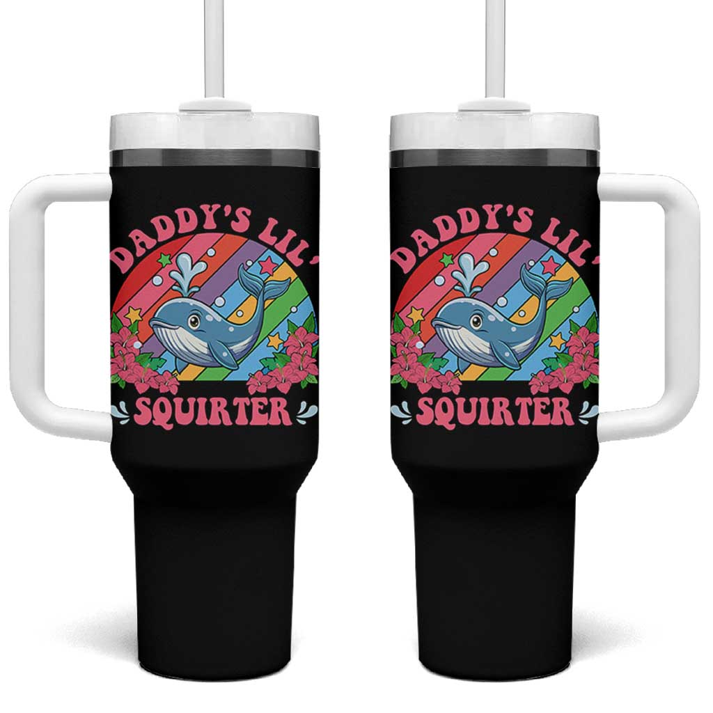Funny Daddy's Lil Squirter Inappropriate Embarrassing Tumbler With Handle - Wonder Print Shop