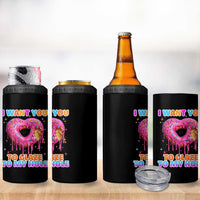 Funny Offensive Embarrassing 4 in 1 Can Cooler Tumbler I Want You to Glaze My Hole Adult Humor Donut - Wonder Print Shop