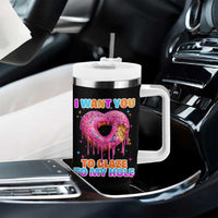 Funny Offensive Embarrassing Tumbler With Handle I Want You to Glaze My Hole Adult Humor Donut - Wonder Print Shop