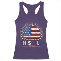 Dont Know How To Act My Age Racerback Tank Top Vintage Funny Old Man Saying American Flag - Wonder Print Shop