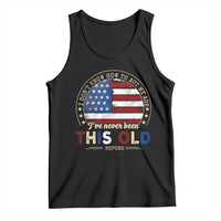 Dont Know How To Act My Age Tank Top Vintage Funny Old Man Saying American Flag - Wonder Print Shop