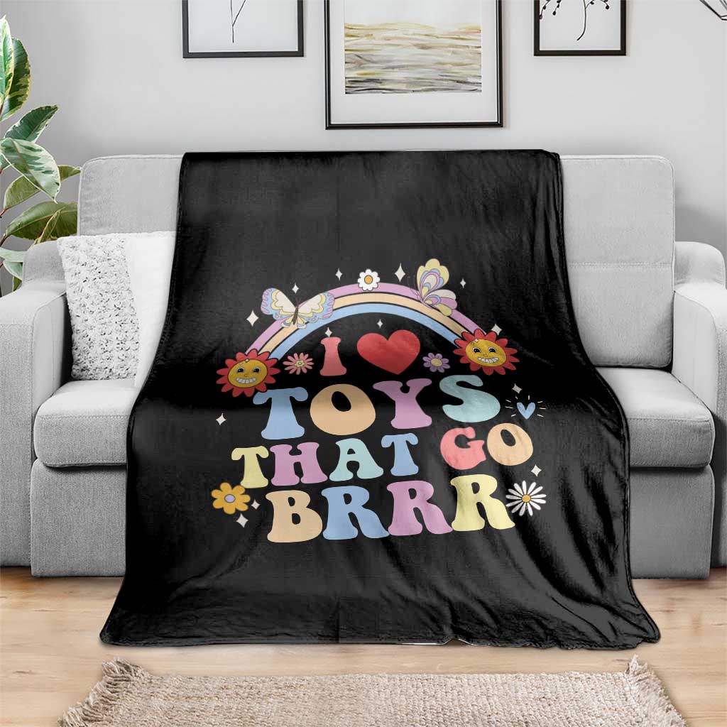 Funny Embarrassing Throw Blanket I Love Toys That Go Brrr Adult Humor - Wonder Print Shop