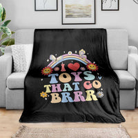 Funny Embarrassing Throw Blanket I Love Toys That Go Brrr Adult Humor - Wonder Print Shop