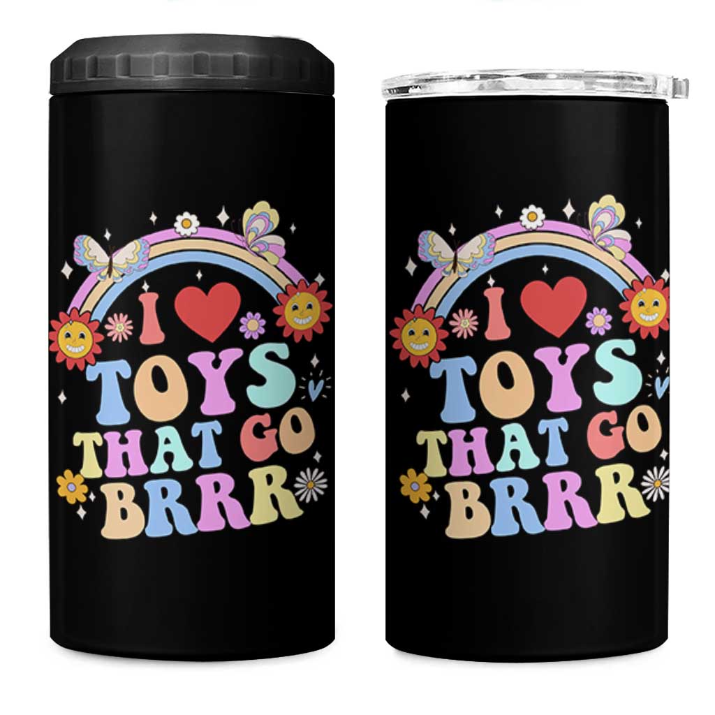 Funny Embarrassing 4 in 1 Can Cooler Tumbler I Love Toys That Go Brrr Adult Humor - Wonder Print Shop