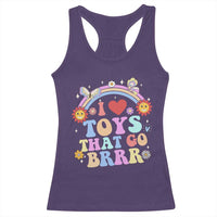 Funny Embarrassing Racerback Tank Top I Love Toys That Go Brrr Adult Humor - Wonder Print Shop