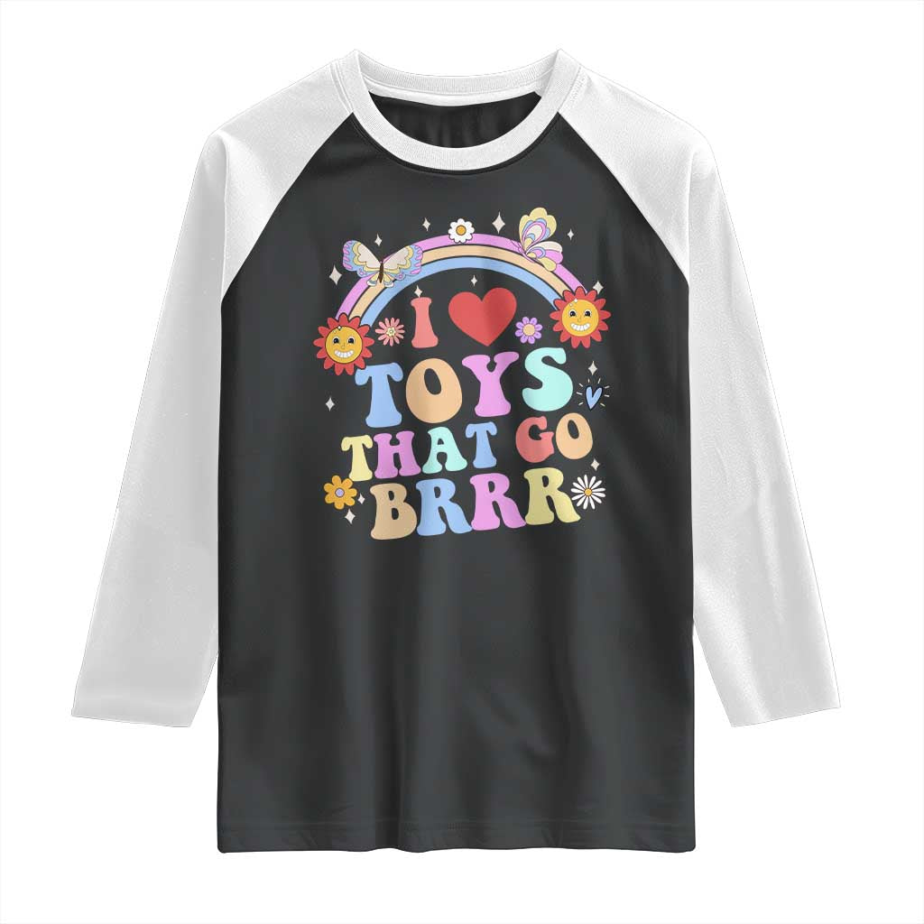 Funny Embarrassing Raglan Shirt I Love Toys That Go Brrr Adult Humor - Wonder Print Shop