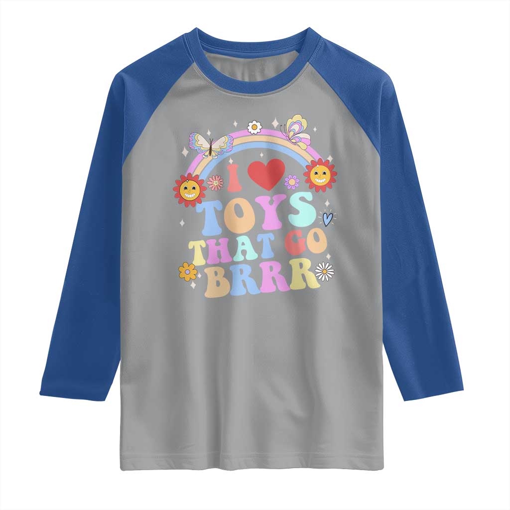 Funny Embarrassing Raglan Shirt I Love Toys That Go Brrr Adult Humor - Wonder Print Shop