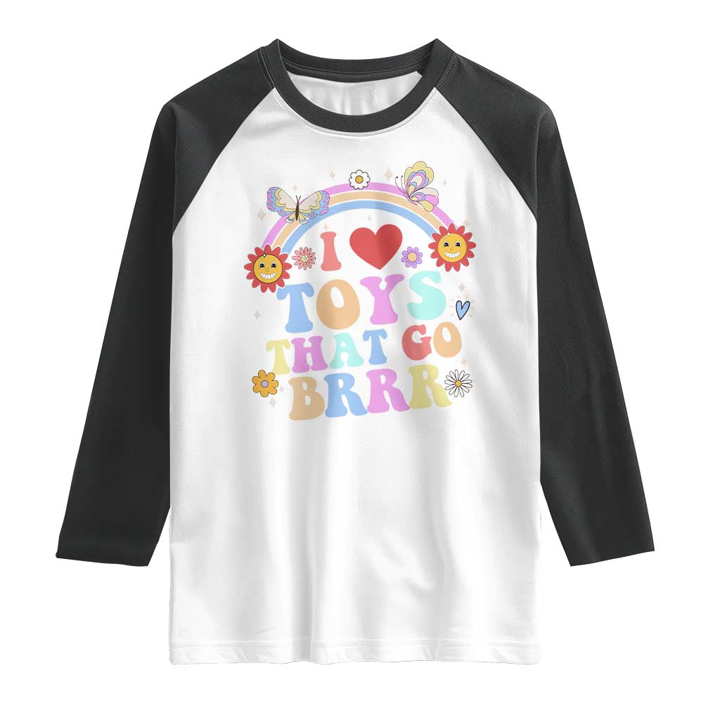 Funny Embarrassing Raglan Shirt I Love Toys That Go Brrr Adult Humor - Wonder Print Shop