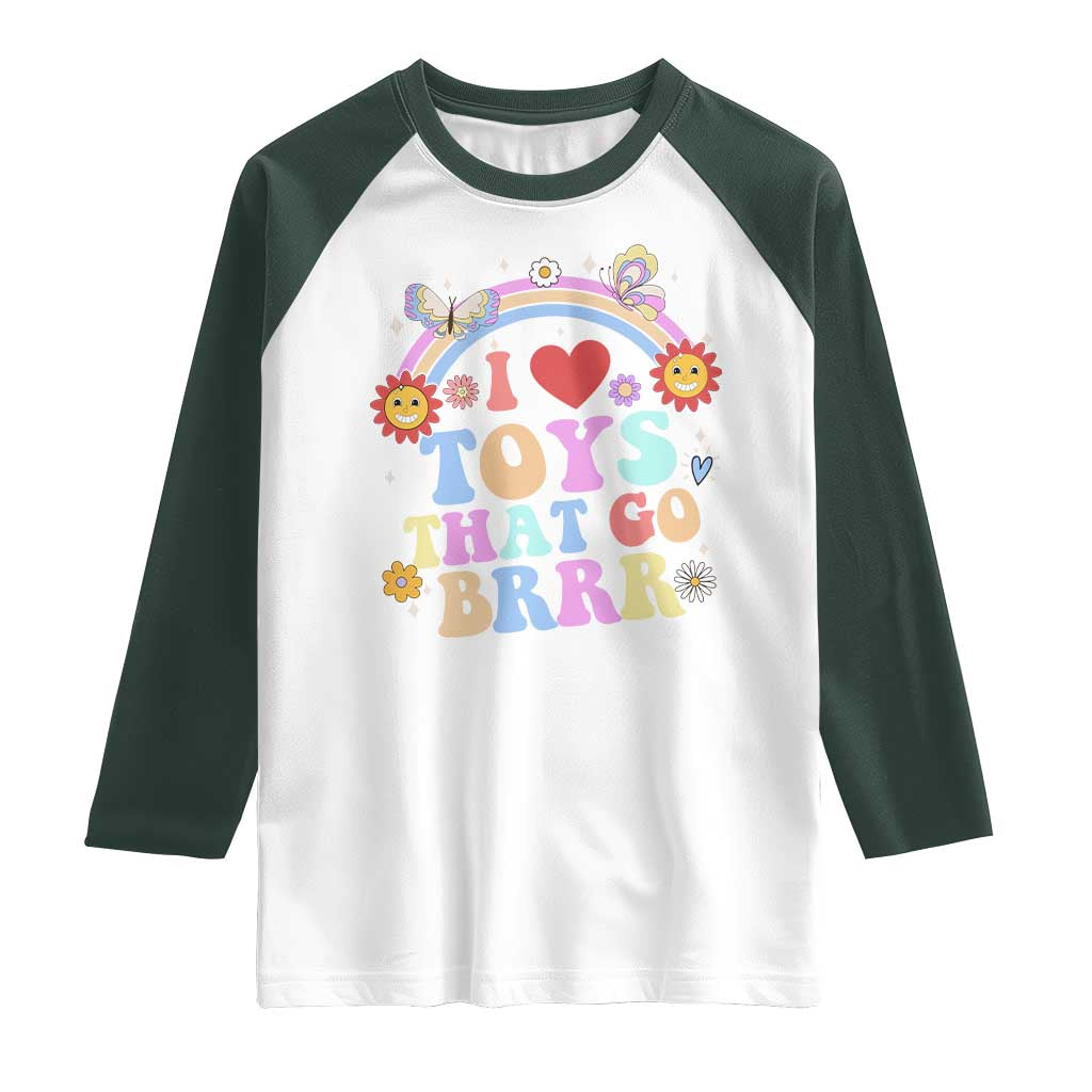 Funny Embarrassing Raglan Shirt I Love Toys That Go Brrr Adult Humor - Wonder Print Shop