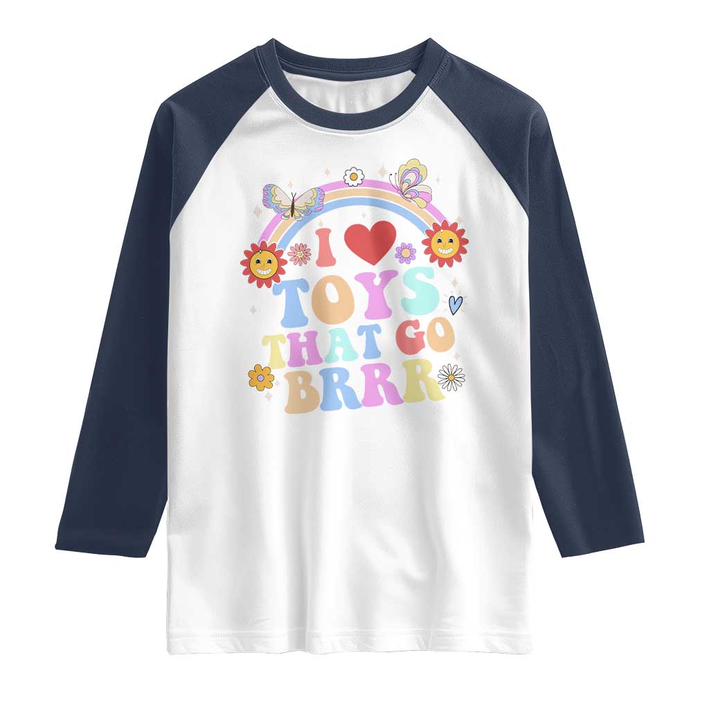 Funny Embarrassing Raglan Shirt I Love Toys That Go Brrr Adult Humor - Wonder Print Shop