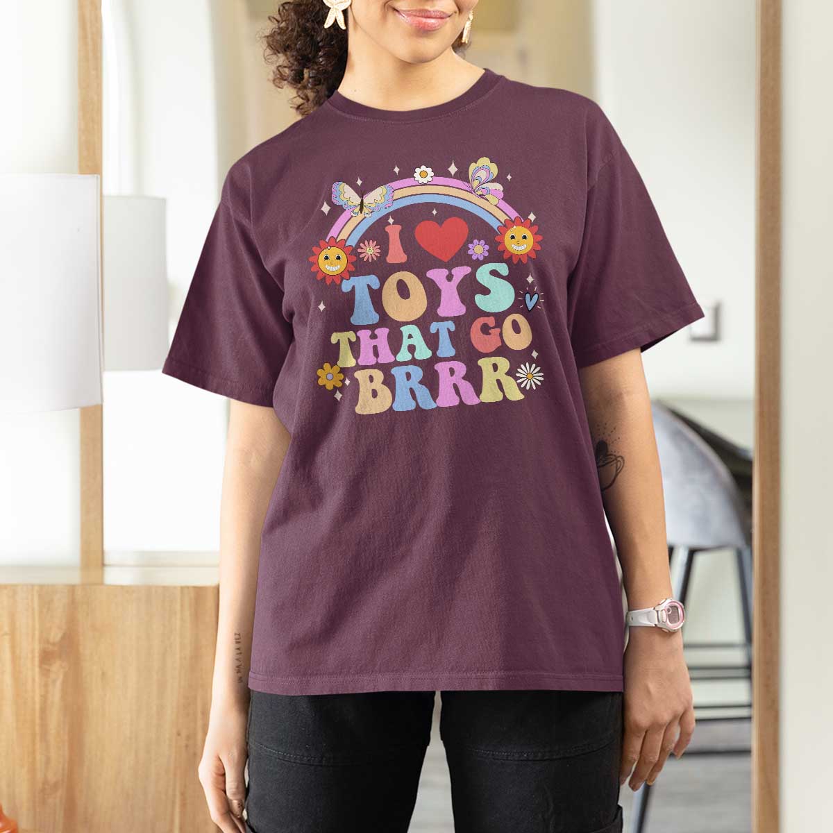 Funny Embarrassing T Shirt For Women I Love Toys That Go Brrr Adult Humor - Wonder Print Shop