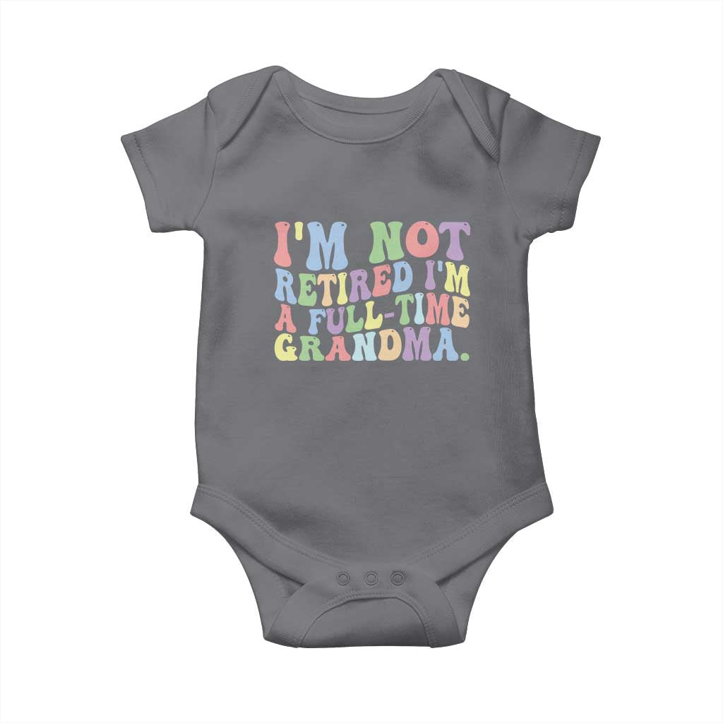 Retired Grandma Baby Onesie Funny Retirement Gifts For Grandma - Wonder Print Shop