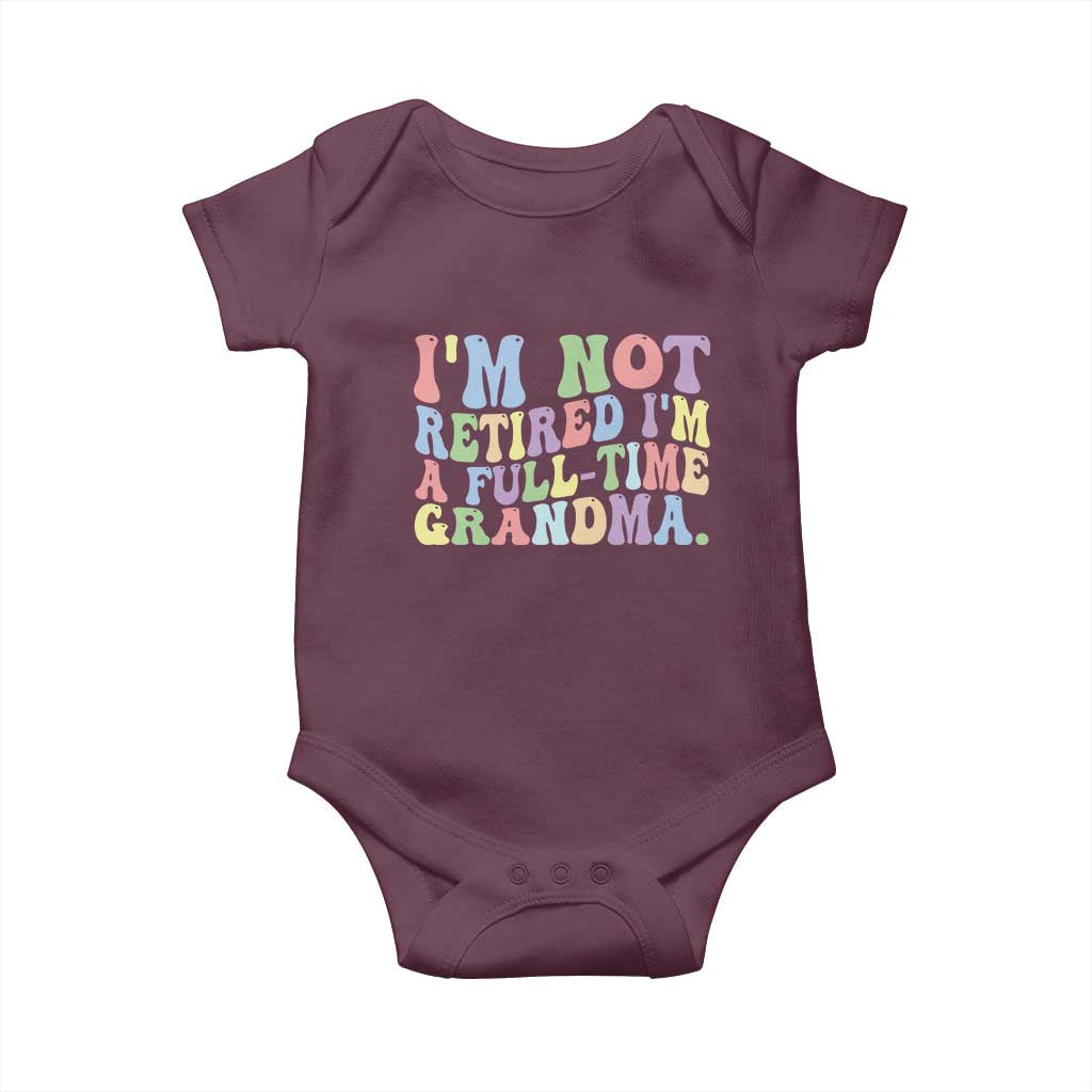 Retired Grandma Baby Onesie Funny Retirement Gifts For Grandma - Wonder Print Shop