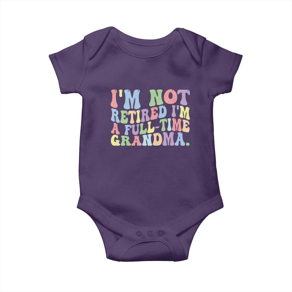 Retired Grandma Baby Onesie Funny Retirement Gifts For Grandma - Wonder Print Shop