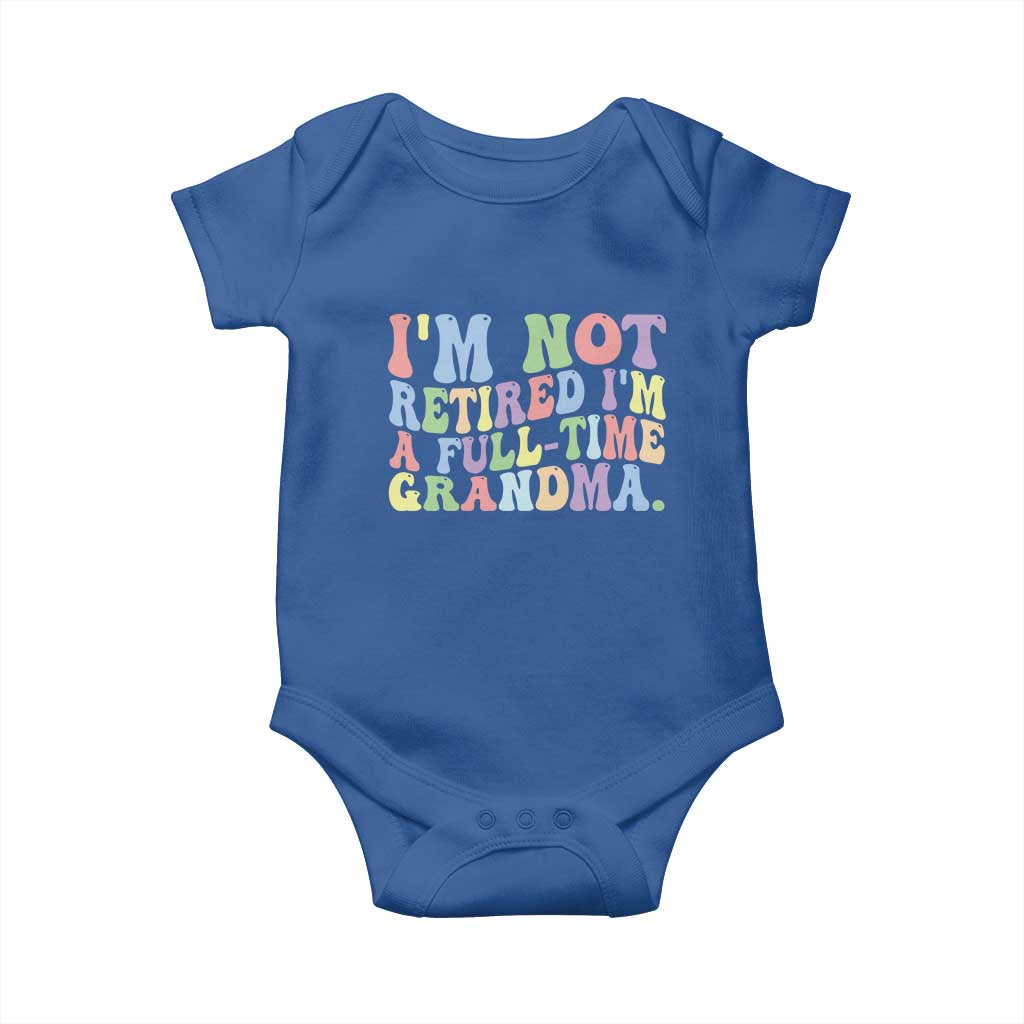 Retired Grandma Baby Onesie Funny Retirement Gifts For Grandma - Wonder Print Shop