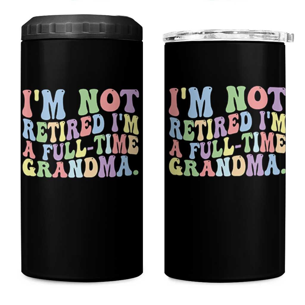 Retired Grandma 4 in 1 Can Cooler Tumbler Funny Retirement Gifts For Grandma - Wonder Print Shop