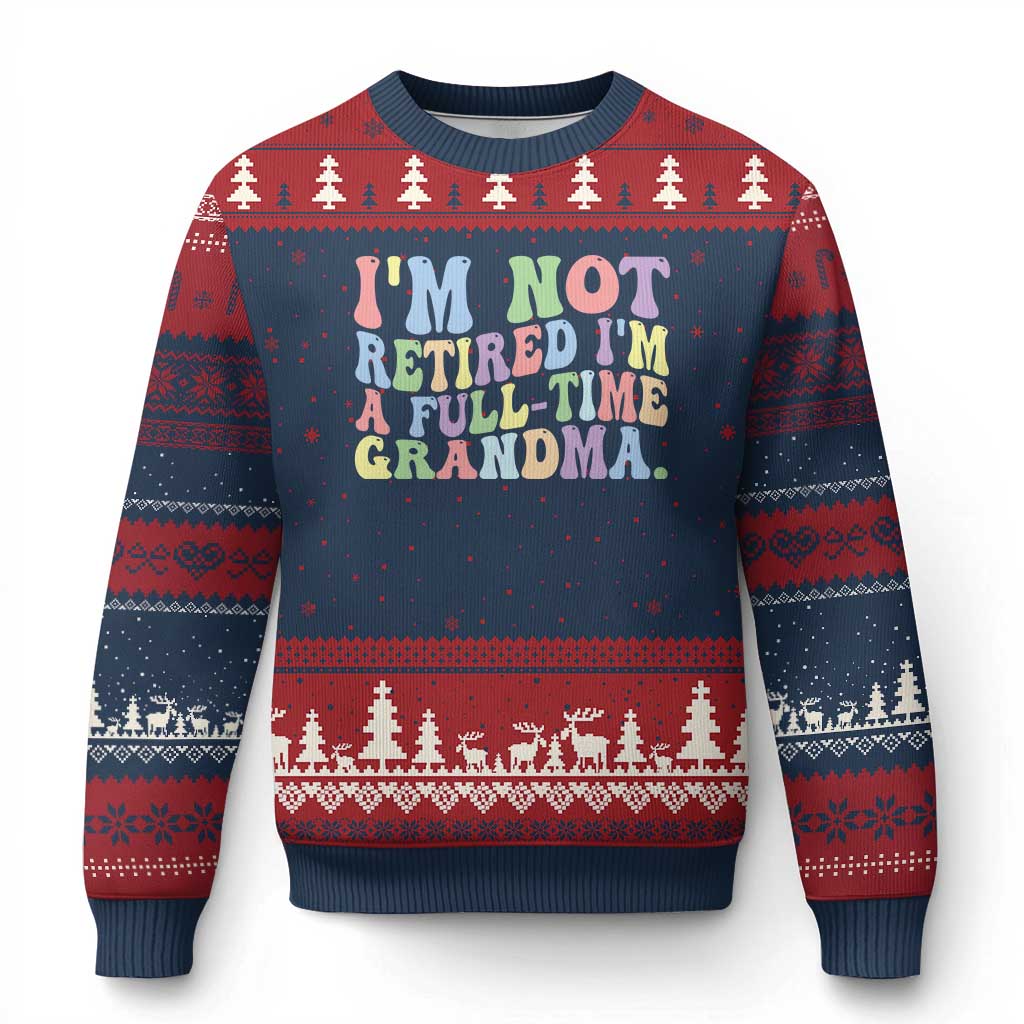 Retired Grandma Ugly Christmas Sweater Funny Retirement Gifts For Grandma - Wonder Print Shop