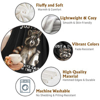 Just A Dad Who Always Came Back With The Milk Throw Blanket Retro Raccoon Camo Fathers Day - Wonder Print Shop