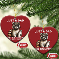 Just A Dad Who Always Came Back With The Milk Christmas Ornament Retro Raccoon Camo Fathers Day - Wonder Print Shop