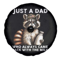 Just A Dad Who Always Came Back With The Milk Spare Tire Cover Retro Raccoon Camo Fathers Day - Wonder Print Shop
