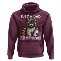Just A Dad Who Always Came Back With The Milk Hoodie Retro Raccoon Camo Fathers Day - Wonder Print Shop