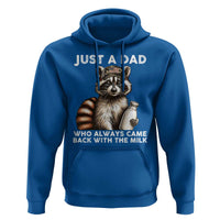 Just A Dad Who Always Came Back With The Milk Hoodie Retro Raccoon Camo Fathers Day - Wonder Print Shop