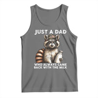 Just A Dad Who Always Came Back With The Milk Tank Top Retro Raccoon Camo Fathers Day - Wonder Print Shop