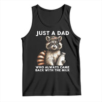 Just A Dad Who Always Came Back With The Milk Tank Top Retro Raccoon Camo Fathers Day - Wonder Print Shop