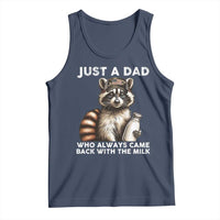 Just A Dad Who Always Came Back With The Milk Tank Top Retro Raccoon Camo Fathers Day - Wonder Print Shop