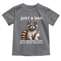 Just A Dad Who Always Came Back With The Milk Toddler T Shirt Retro Raccoon Camo Fathers Day - Wonder Print Shop