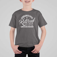 Vintage Retired 2025 T Shirt For Kid Funny Retirement Not My Problem Anymore