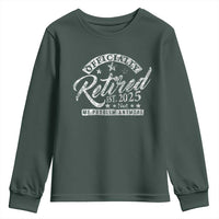 Vintage Retired 2025 Youth Sweatshirt Funny Retirement Not My Problem Anymore
