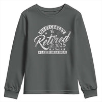 Vintage Retired 2025 Youth Sweatshirt Funny Retirement Not My Problem Anymore