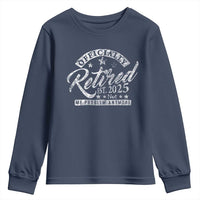Vintage Retired 2025 Youth Sweatshirt Funny Retirement Not My Problem Anymore