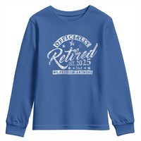 Vintage Retired 2025 Youth Sweatshirt Funny Retirement Not My Problem Anymore