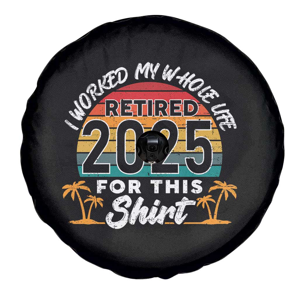 Retired 2025 Spare Tire Cover Retro Retirement Summer Vibes