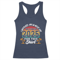 Retired 2025 Racerback Tank Top Retro Retirement Summer Vibes