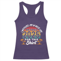 Retired 2025 Racerback Tank Top Retro Retirement Summer Vibes