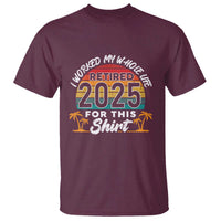 Retired 2025 T Shirt Retro Retirement Summer Vibes