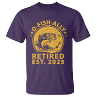 Fishing Retirement T Shirt O-Fish-Ally Retired 2025 For Fisherman
