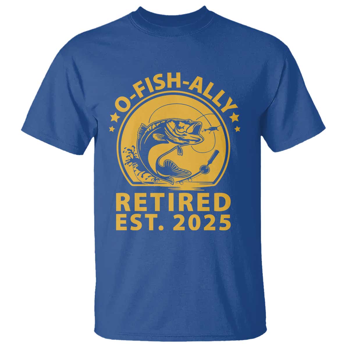 Fishing Retirement T Shirt O-Fish-Ally Retired 2025 For Fisherman
