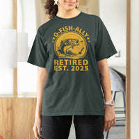 Fishing Retirement T Shirt For Women O-Fish-Ally Retired 2025 For Fisherman