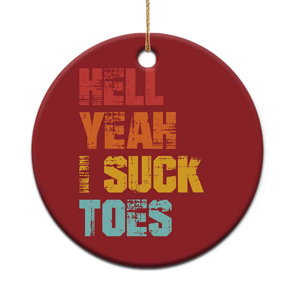 Funny Inappropriate Embarrassing Christmas Ornament Funny Foot Fetish Sucking Toes Cringe Offensive Humor - Wonder Print Shop